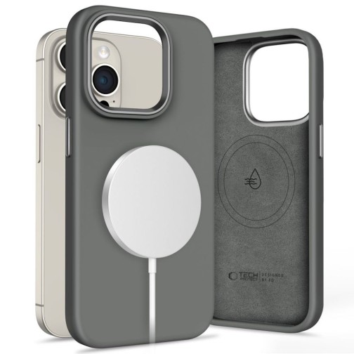Tech-Protect Silicone Pure MagSafe iPhone 15 Pro Max case - Clay