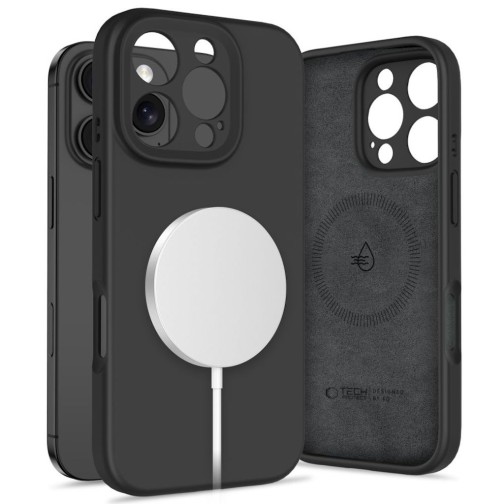 Tech-Protect Liquid Silicone MagSafe iPhone 16 Pro Max case - Black