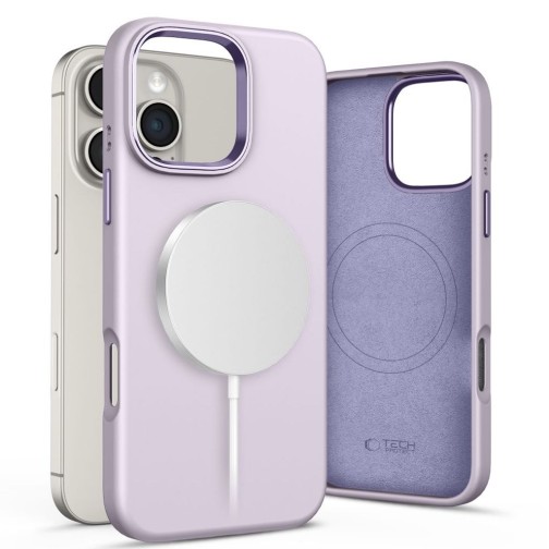 Tech-Protect Silicone Pure MagSafe iPhone 16 Pro Max case - Mauve