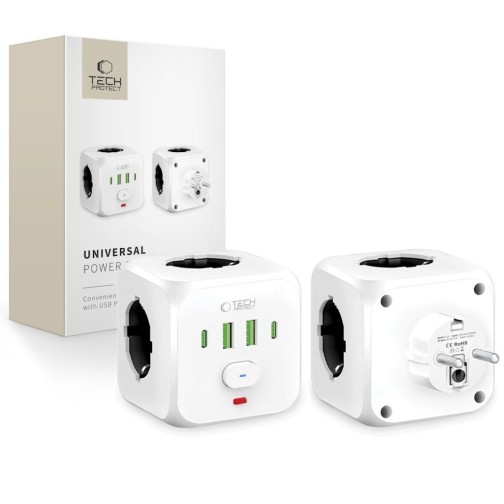 Tech-Protect PCL3X4 Smart Power Socket - White