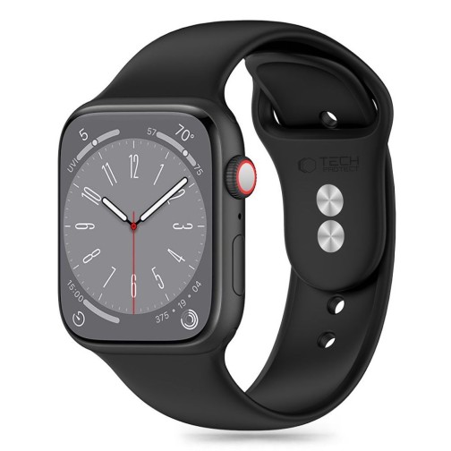 44/45/46/49mm Tech-Protect Silicone band - Black