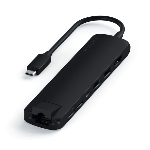 Satechi USB-C Slim Multi-Port With Ethernet Black adapter