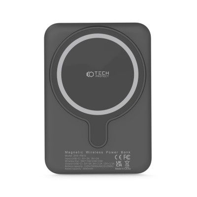Tech-Protect MagSafe 5000maH Power Bank with Wireless Charging - Black
