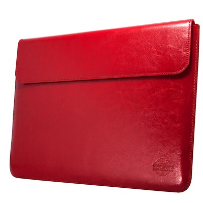 Handmade Leather Case for MacBook Pro 16 - Red