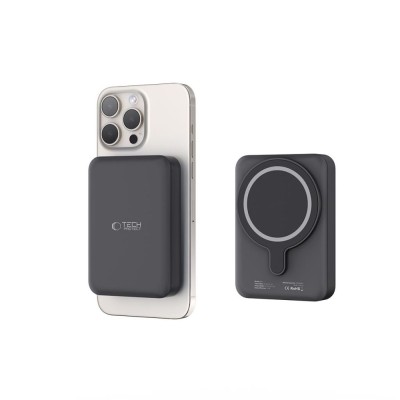 Tech-Protect MagSafe 10000maH Power Bank with Wireless Charging - Black