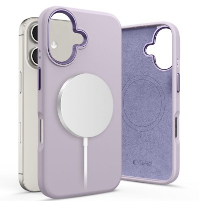 Tech-Protect Silicone Pure MagSafe iPhone 16 case - Mauve