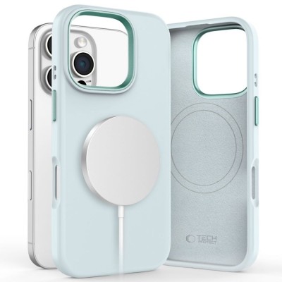 Tech-Protect Silicone Pure MagSafe iPhone 16 Pro Max case - Sky Blue
